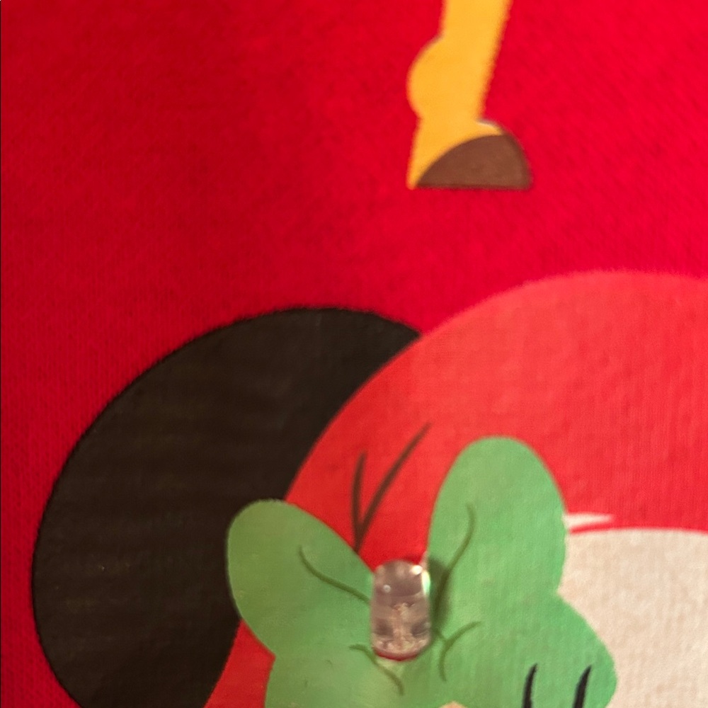 Disney Red Sweatshirt with blinking lights on 6 Characters - Picture 4 of 14